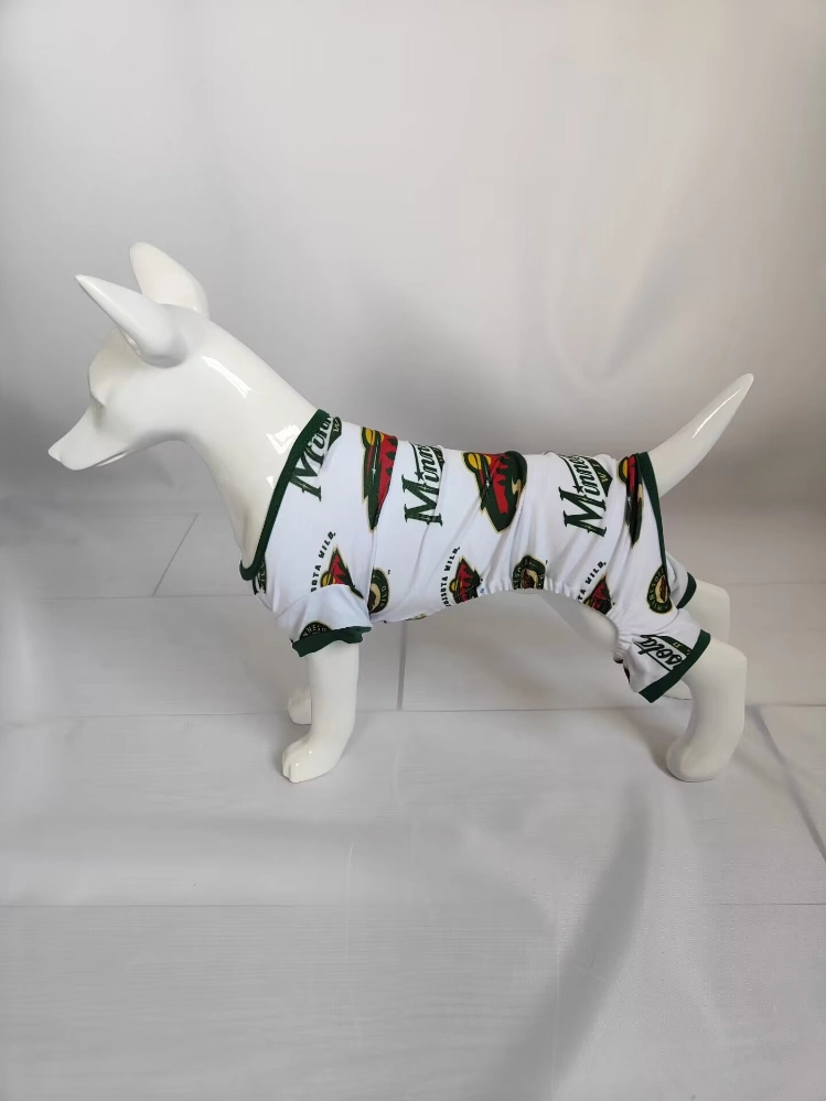Digital Printed Cool Dog Outfits Designer Funny Pup Crew Small Dog Pajamas